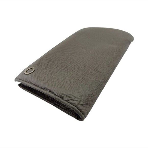 BVLGARI Bifold Wallet Bvlgari Bulgari Gray Leather Authentic Used - Picture 5 of 9